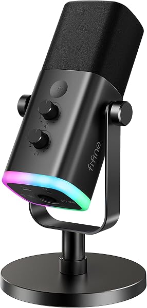 FIFINE AM8 Microfone Dinâmico USB e XLR para Gravação e Transmissão